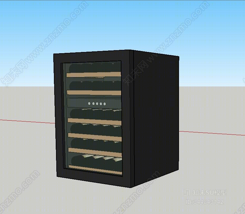 现代红酒酒柜SU模型下载【ID:344843142】