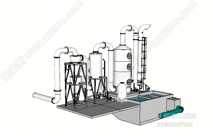 污水处理设备SU模型下载【ID:942057224】