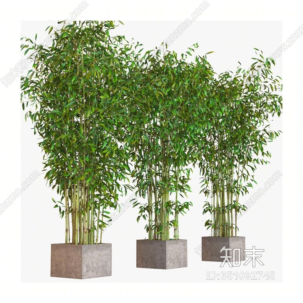现代风格竹子3D模型下载【ID:351092745】