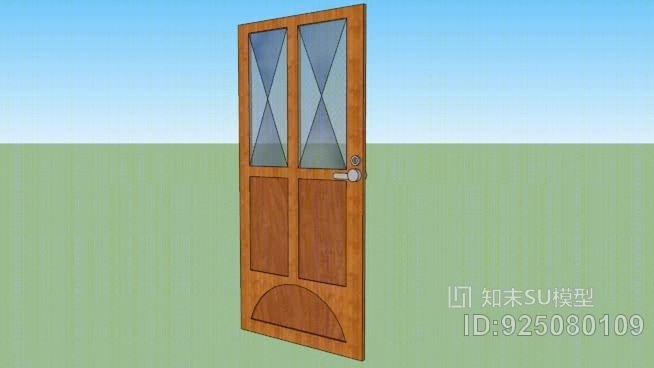 风格木门SU模型下载【ID:925080109】