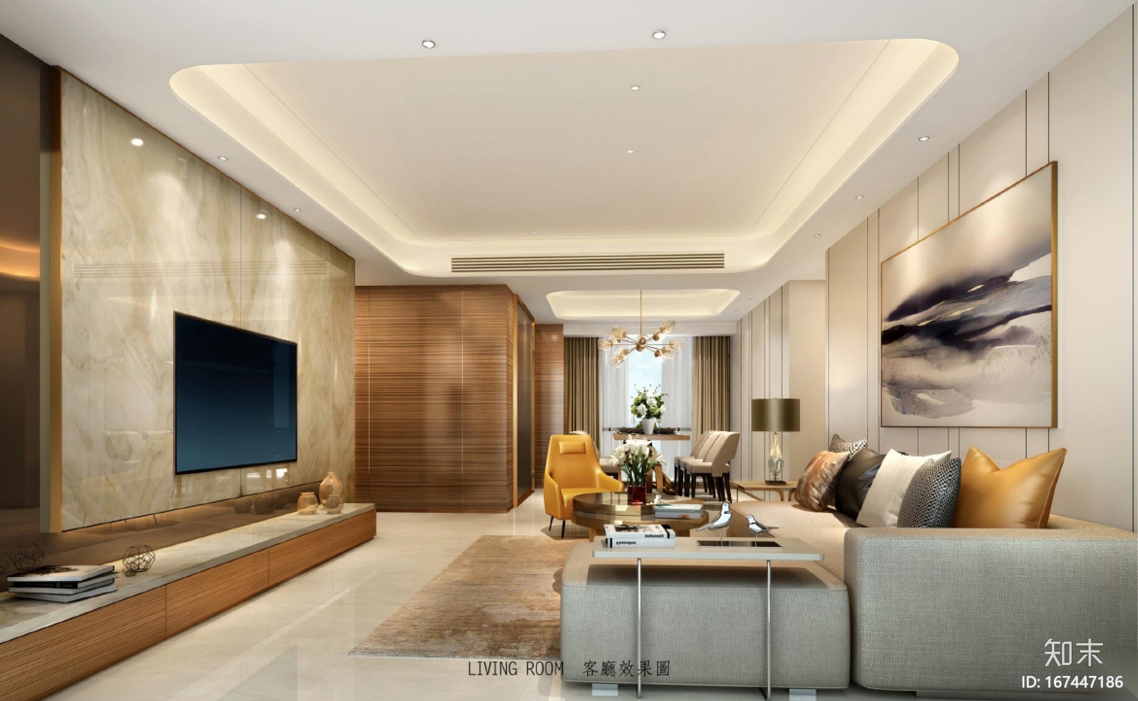 [深圳]京基御景峯2栋交楼标准样板间施工图cad施工图下载【ID:167447186】