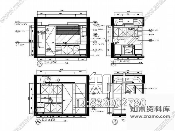 图块/节点现代装修厨房立面图施工图下载【ID:832202780】