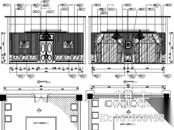 [内蒙古]某豪华民族风格酒店公共空间室内装修施工图（含...cad施工图下载【ID:161936158】