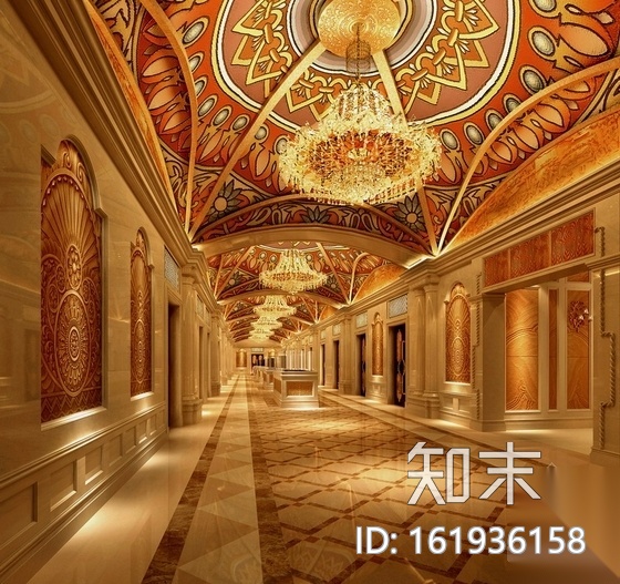 [内蒙古]某豪华民族风格酒店公共空间室内装修施工图（含...cad施工图下载【ID:161936158】