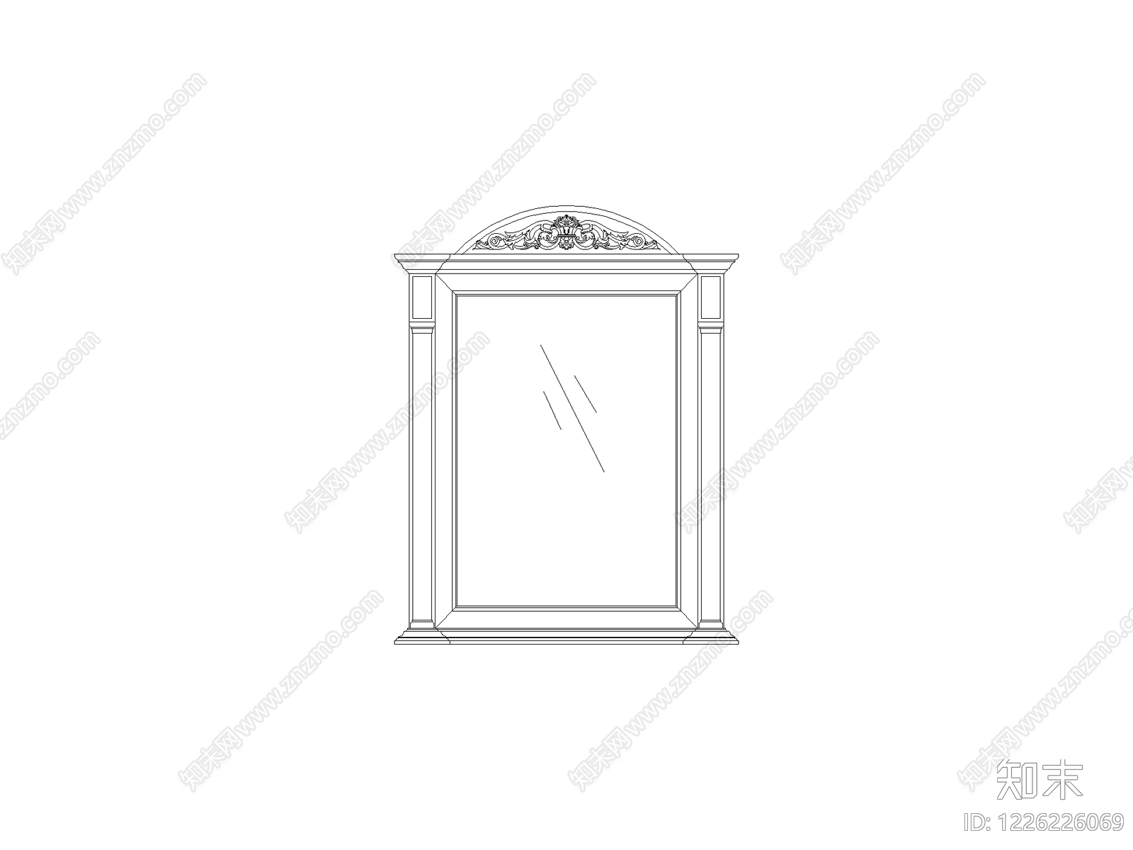 壁炉cad施工图下载【ID:1226226069】