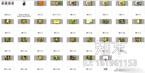 [江苏]无锡某豪华全球连锁酒店小套房深化施工图（含意向...cad施工图下载【ID:161961153】
