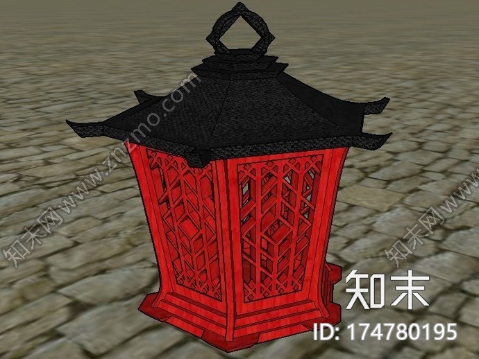 中式灯笼V23d打印模型下载【ID:174780195】