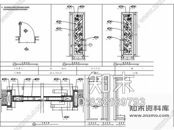 图块/节点某酒店客房装饰门详图cad施工图下载【ID:832189793】