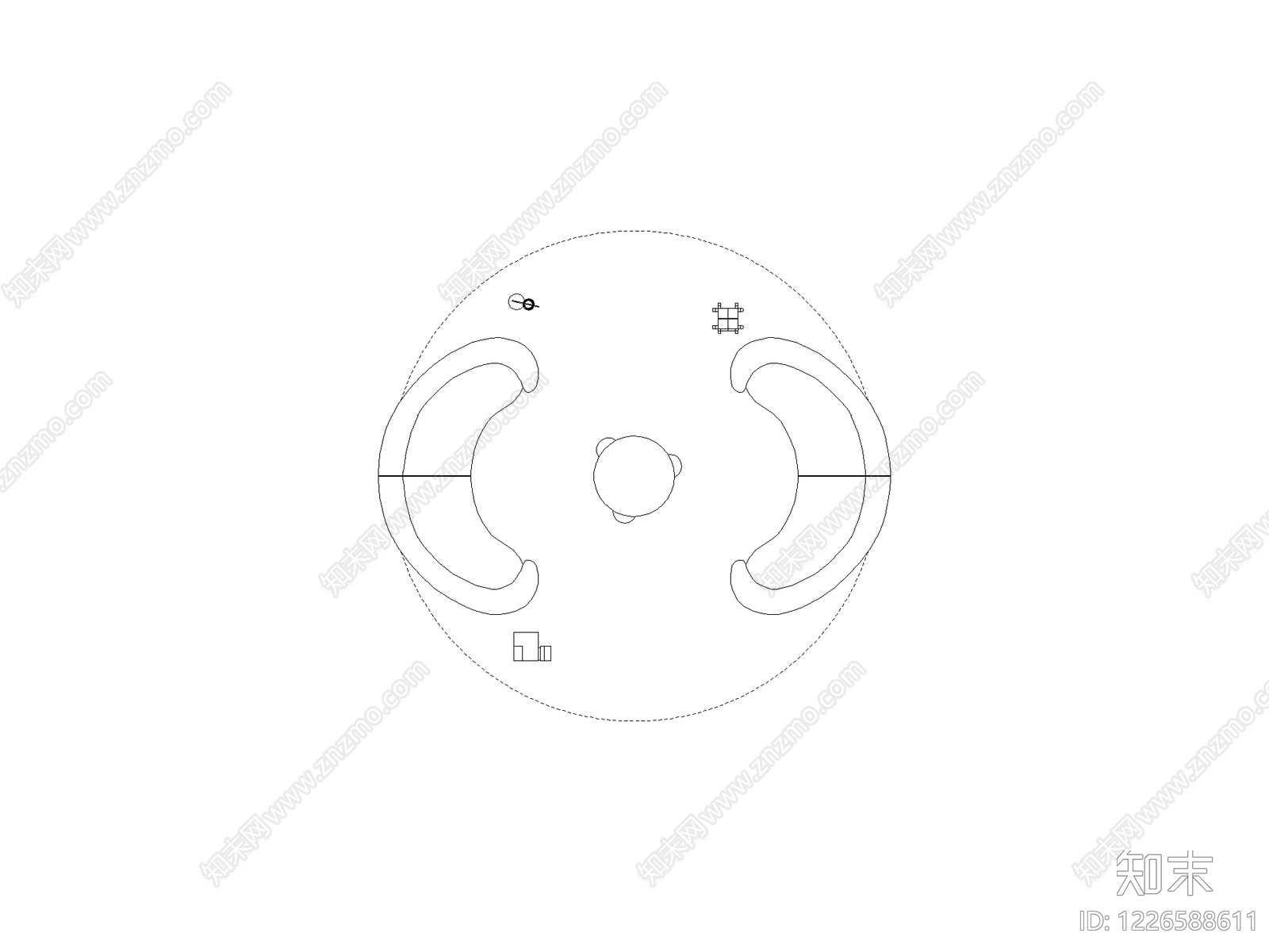 现代沙发CAD图纸