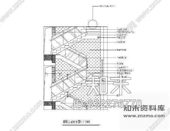 图块/节点别墅楼梯间详图cad施工图下载【ID:832276770】