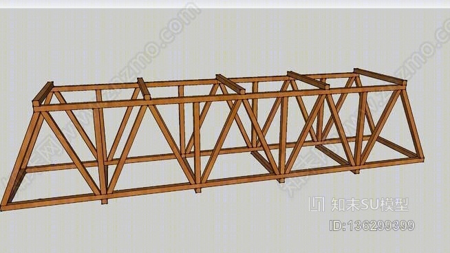 沃伦桁架桥SU模型下载【ID:136299399】