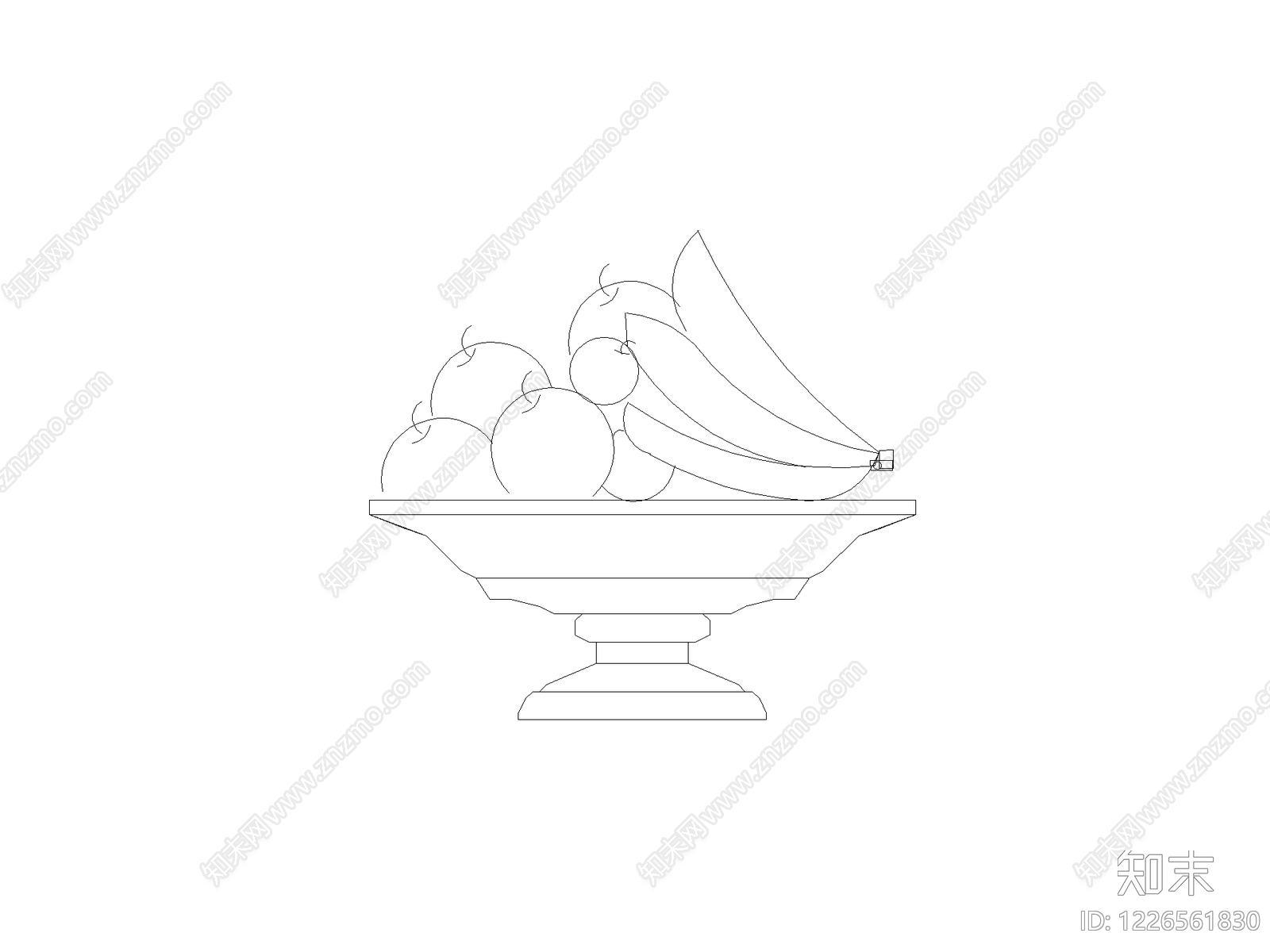 现代食物CAD图纸