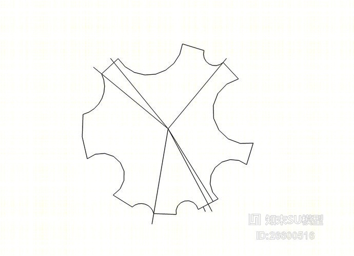 景观平面树SU模型下载【ID:26600516】