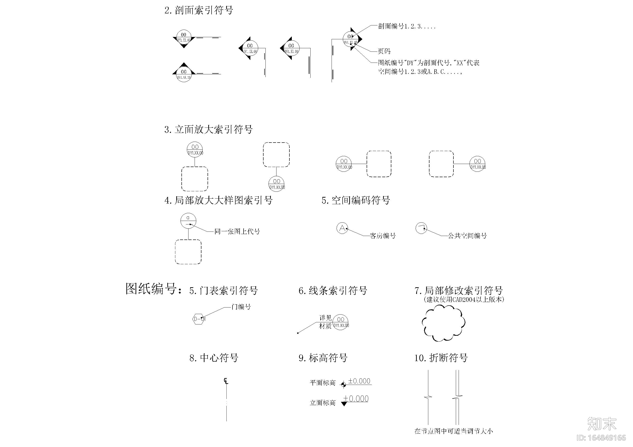 CAD超全制图符号合集cad施工图下载【ID:164849166】