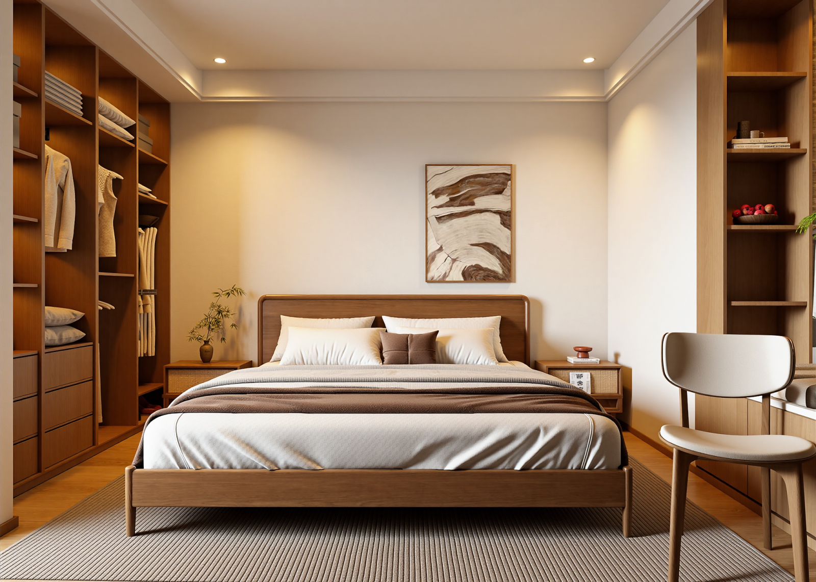 日式家居卧室3D模型下载【ID:1215086431】