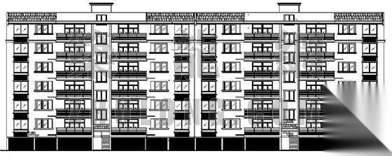 某多层住宅楼建筑施工图cad施工图下载【ID:149855102】