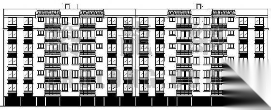 某多层住宅楼建筑施工图cad施工图下载【ID:149855102】