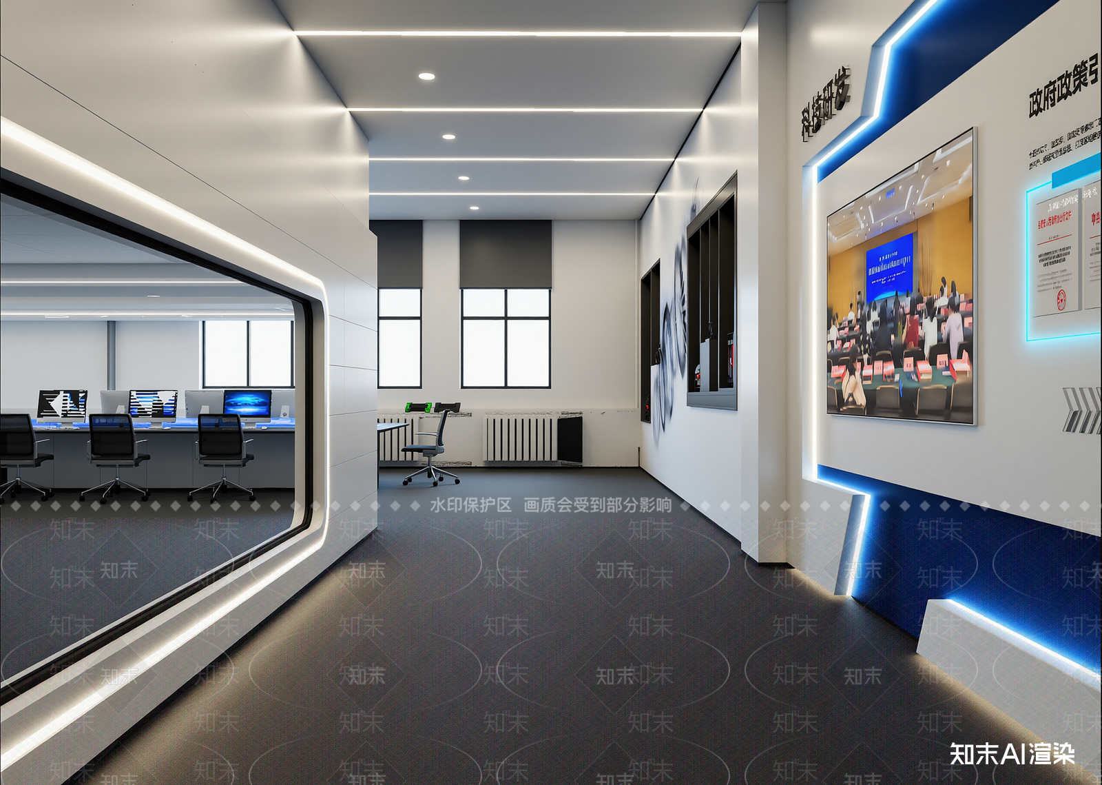 现代科技展厅3D模型下载【ID:1214571785】