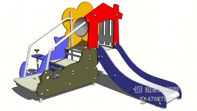 儿童滑梯SU模型下载【ID:47627803】