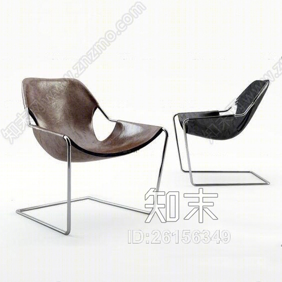 现代皮革休闲椅3D模型下载【ID:26156349】