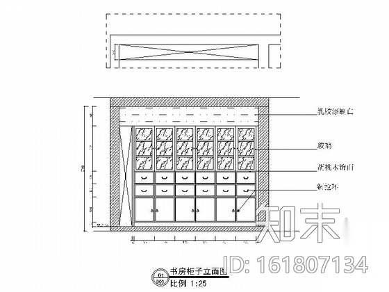 [长沙]现代中式风格四居室住宅装修CAD施工图（含效果图...施工图下载【ID:161807134】