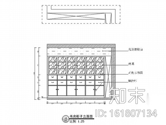 [长沙]现代中式风格四居室住宅装修CAD施工图（含效果图...施工图下载【ID:161807134】