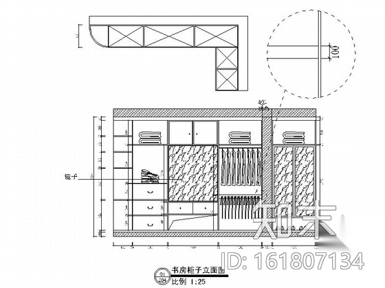 [长沙]现代中式风格四居室住宅装修CAD施工图（含效果图...施工图下载【ID:161807134】