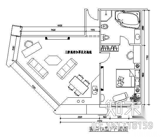 某一居室装修施工图cad施工图下载【ID:161718159】