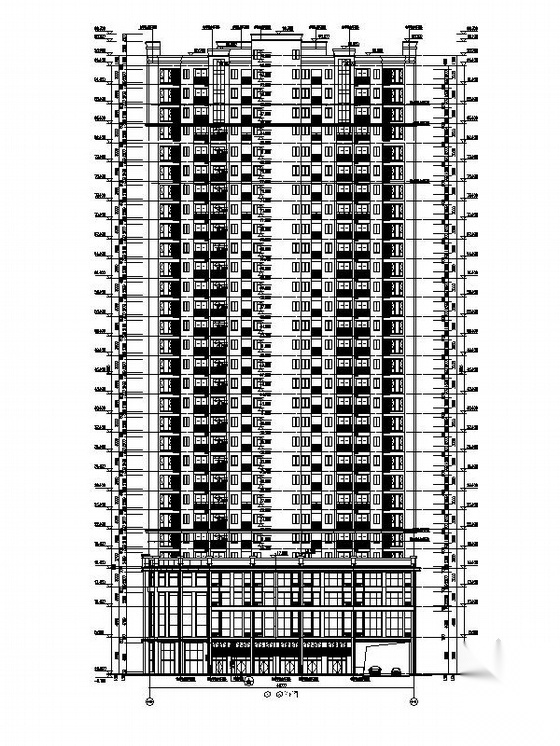 [湖南]高层多元化现代风格知名地块规划及单体建筑施工...施工图下载【ID:160734122】