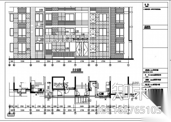 某住宅裙楼石材、百叶、雨蓬工程幕墙结构设计图cad施工图下载【ID:165765105】