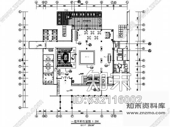 施工图湖南某时尚商务会所公共部分室内装修施工图cad施工图下载【ID:632116002】