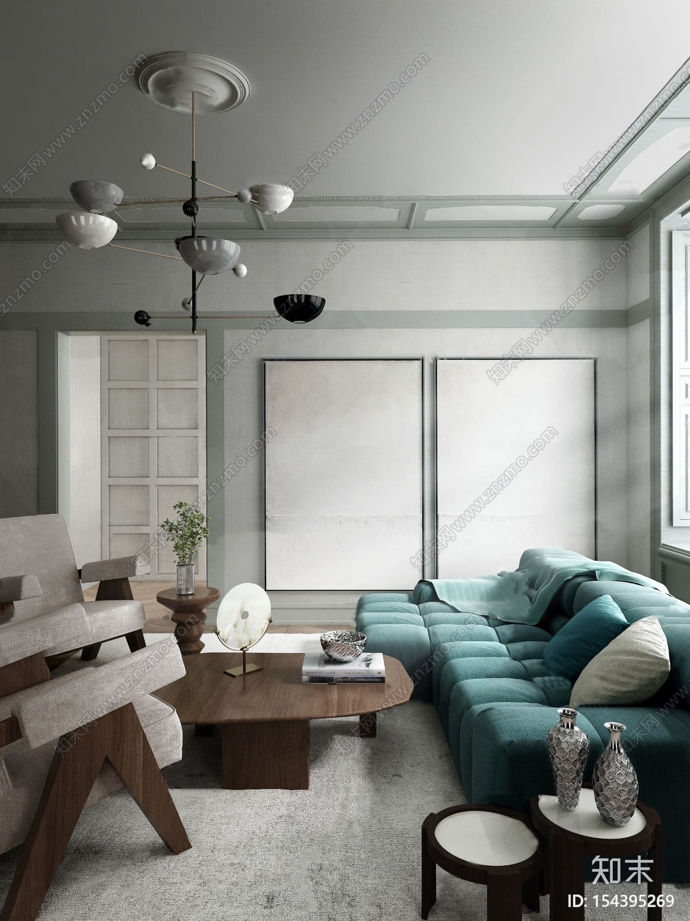 Joanna-Lavén设计现代客厅3D模型下载【ID:154395269】