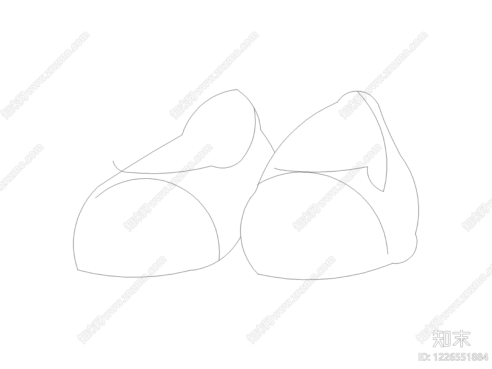 鞋子cad施工图下载【ID:1226551884】