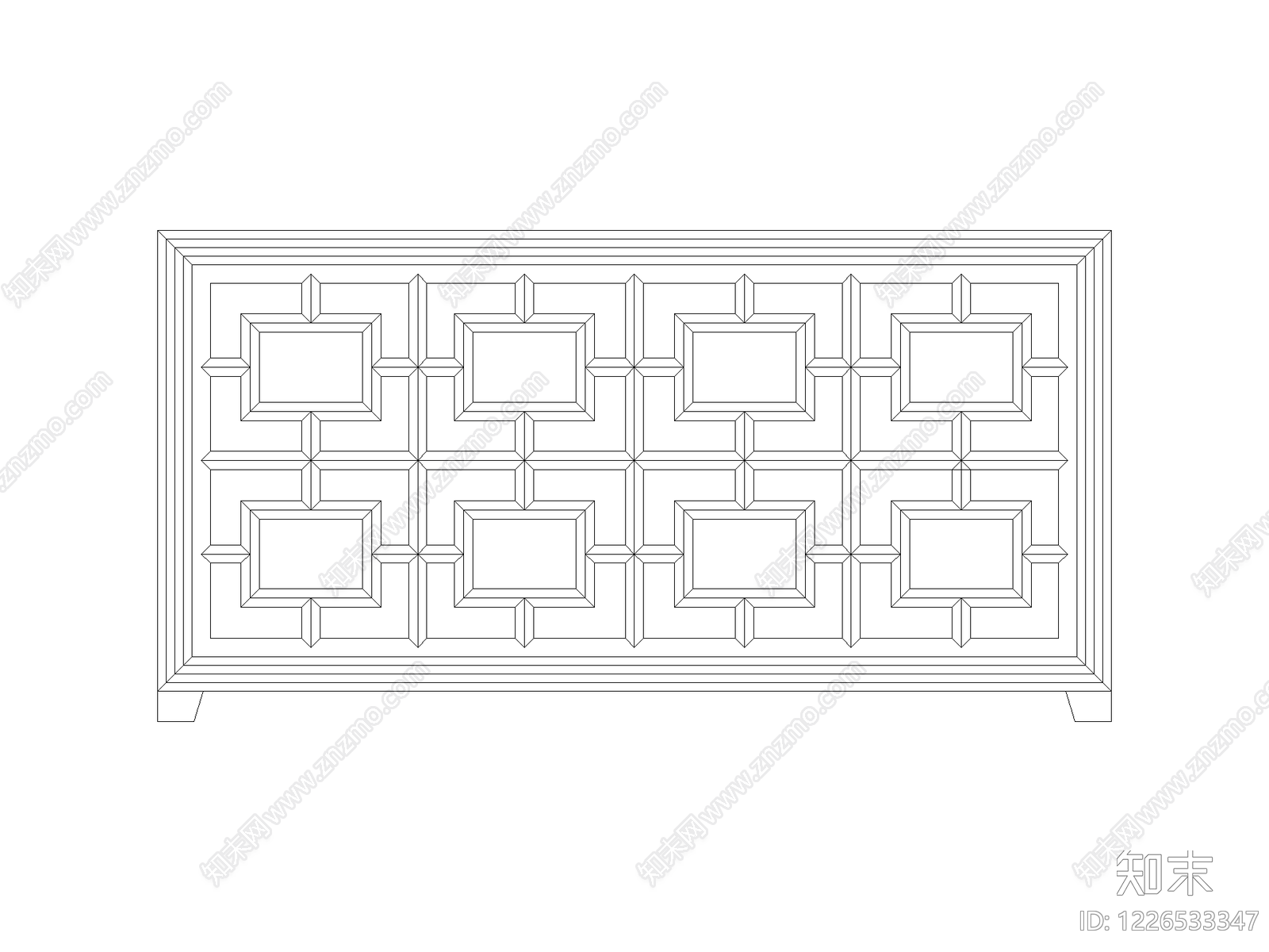工装设计平立面常用图块cad施工图下载【ID:1226533347】