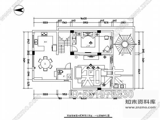 施工图原创恢弘大气中式风格两层别墅室内装修施工图含效果图cad施工图下载【ID:531976330】