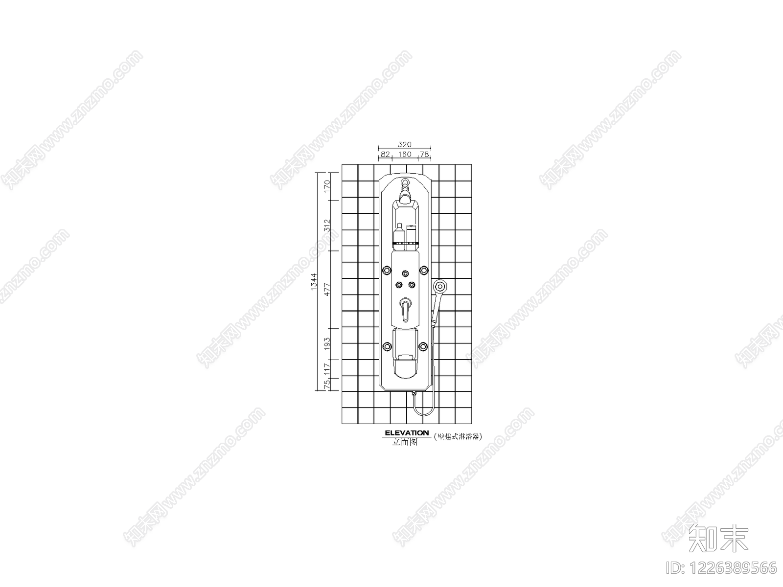 卫浴设施cad施工图下载【ID:1226389566】