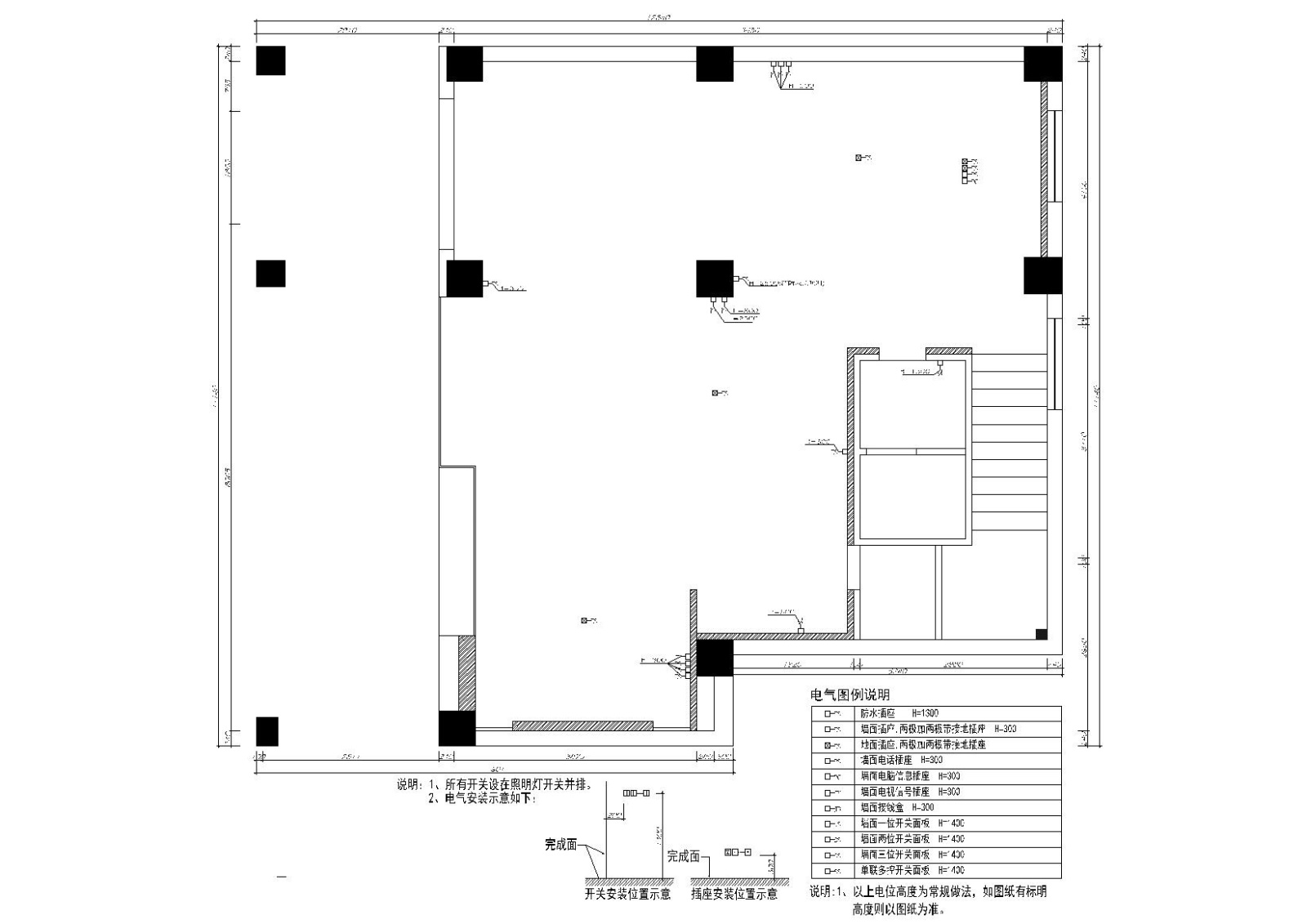 厦门二层241㎡漱芳斋茶楼装饰设计施工图施工图下载【ID:160711185】