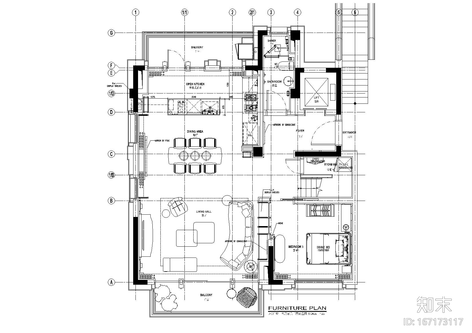 [上海]静安府叠层E2户型别墅施工图_效果图cad施工图下载【ID:167173117】