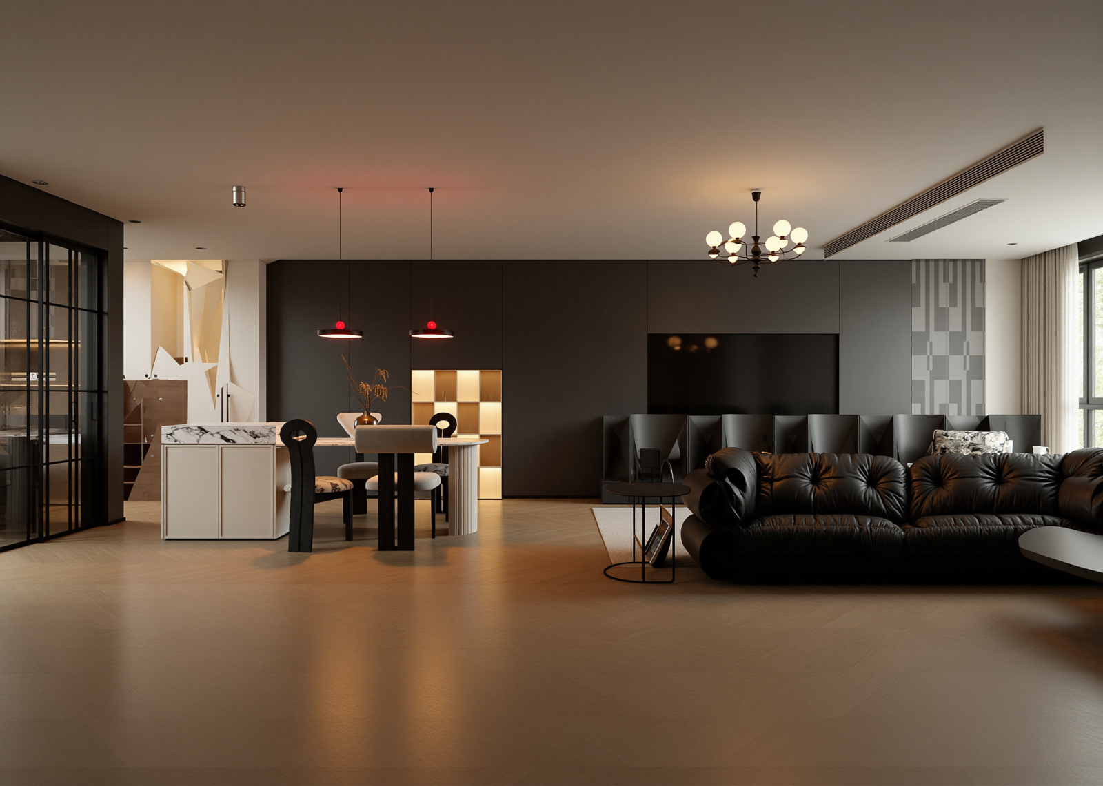 法式民宿大厅3D模型下载【ID:1215134604】