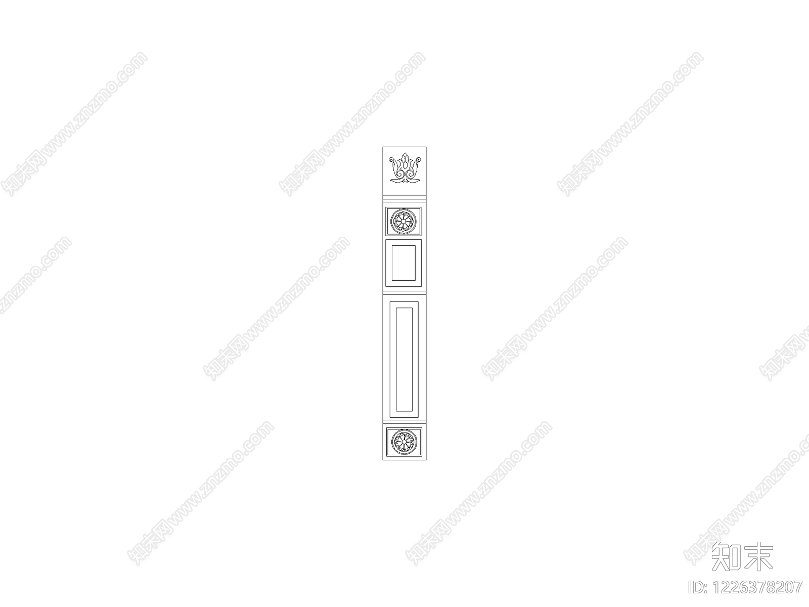 现代标识标牌构件CAD图纸