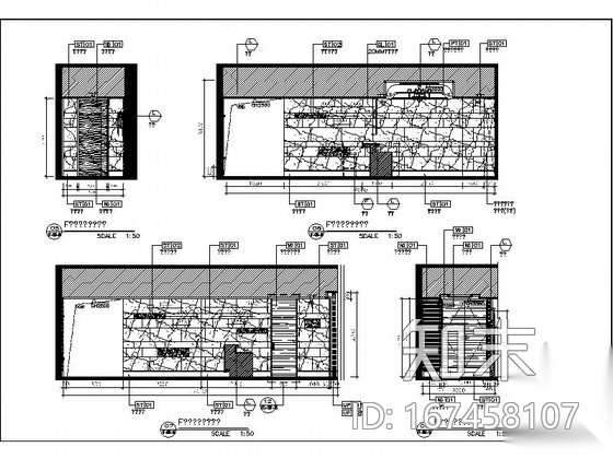 [重庆]某国际酒店接待厅施工图（20张）cad施工图下载【ID:167458107】
