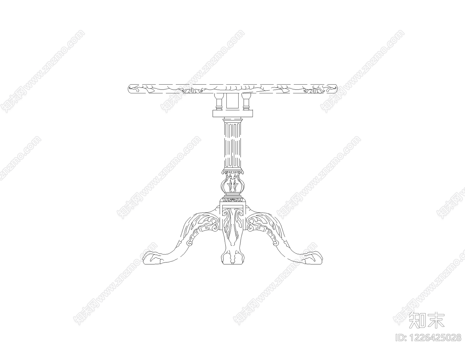 桌子cad施工图下载【ID:1226425028】