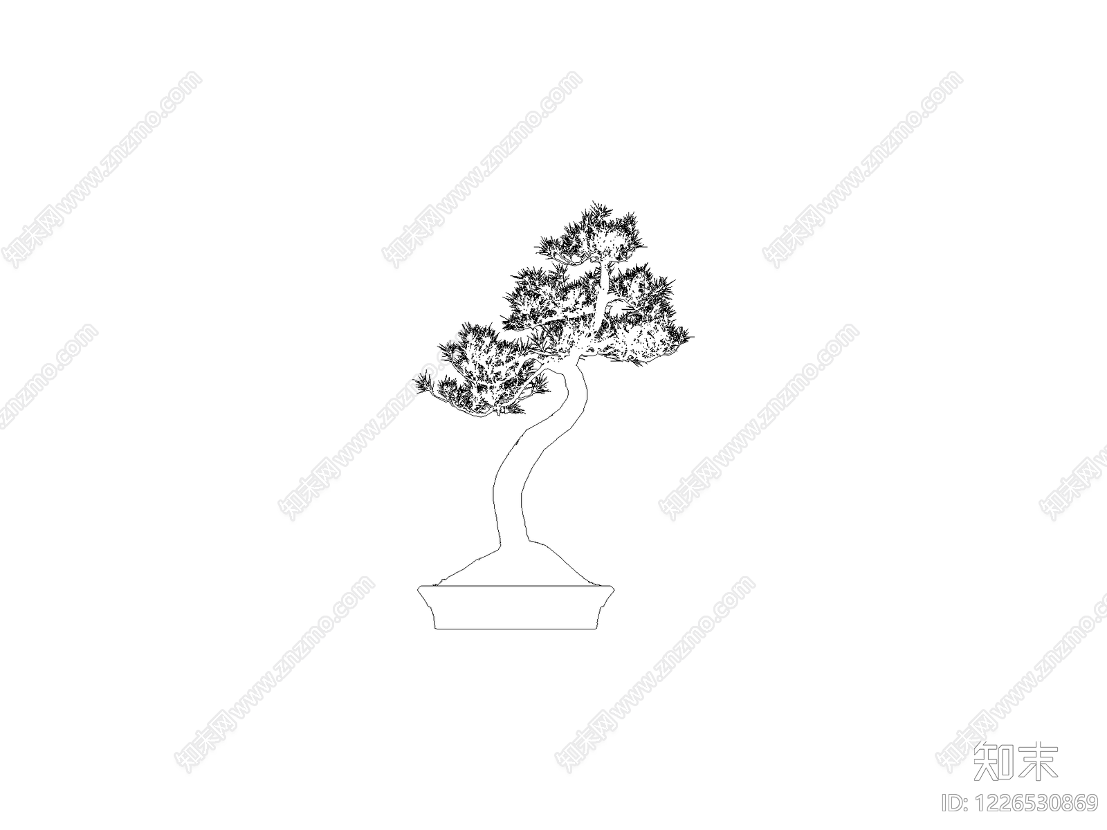 新中式绿植CAD图纸