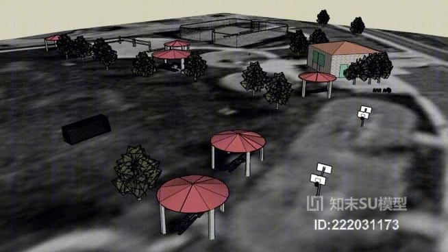 帕拉社区公园SU模型下载【ID:222031173】