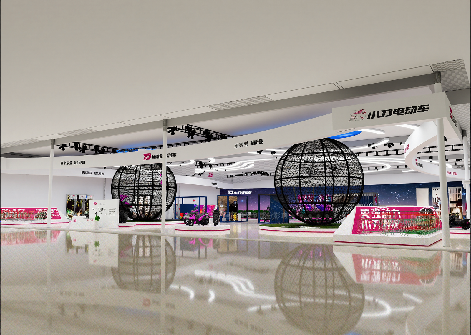 汽车展台3D模型下载【ID:1214610381】