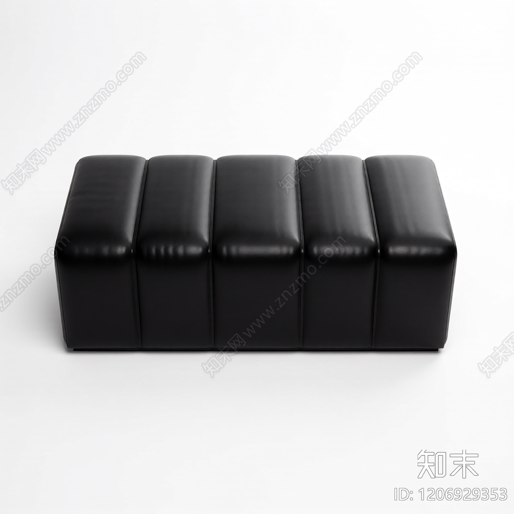 黑色模块化沙发3D模型下载【ID:1206929353】