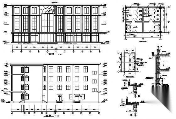 酒店建筑施工图cad施工图下载【ID:151522100】