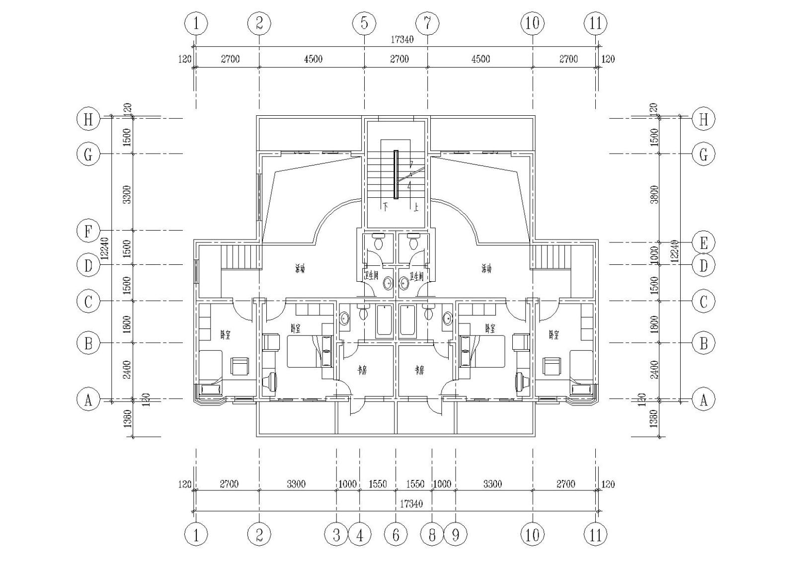 [江苏]村镇康居公寓楼建筑方案文本cad施工图下载【ID:150004127】