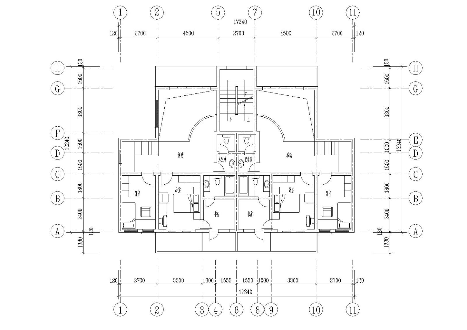 [江苏]村镇康居公寓楼建筑方案文本cad施工图下载【ID:150004127】