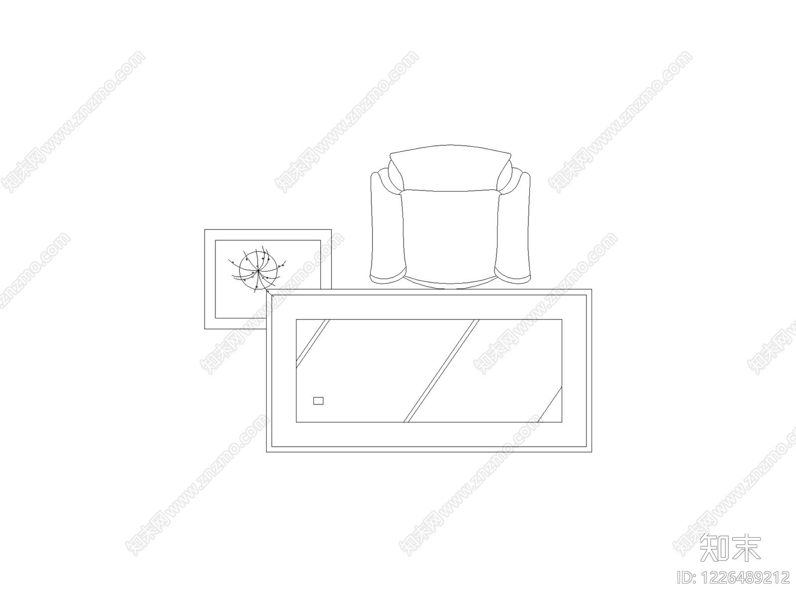 沙发cad施工图下载【ID:1226489212】